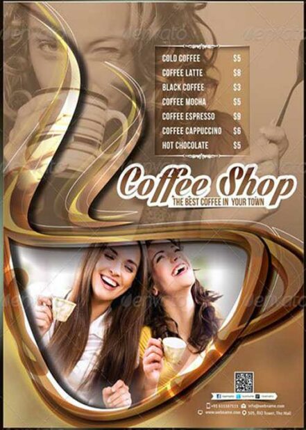 Coffee Shop Menu Flyer 1