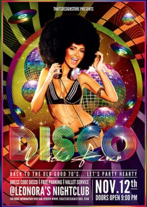 Disco Vibes Fever Flyer