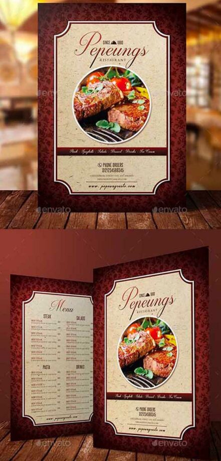 Elegant Restaurant Menu 14