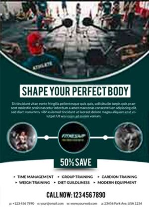 Fitness and corporate flyers bundle SD 4