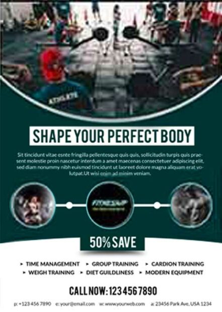 Fitness and corporate flyers bundle SD 4