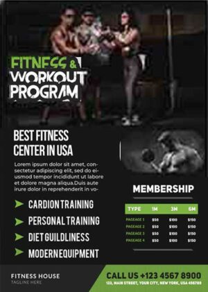 Fitness and corporate flyers bundle SD 7