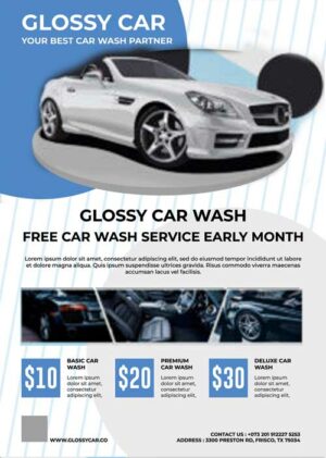 Glossy Car Wash Poster