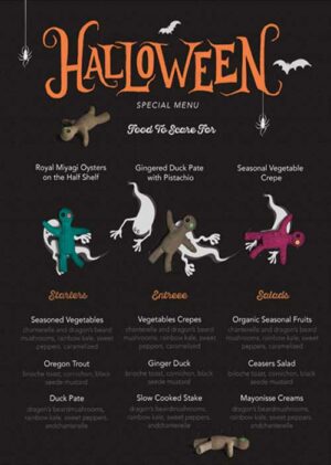 Halloween Special Menu Card