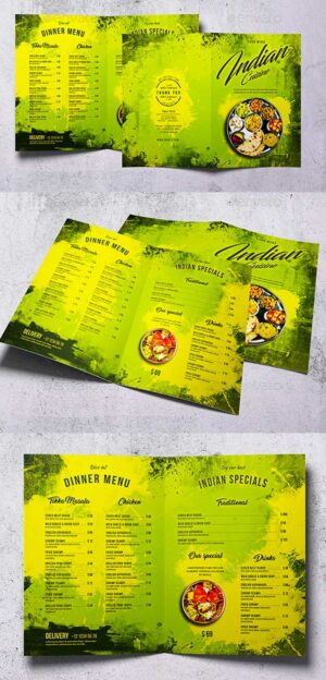 Indian Bifold Food Menu V3