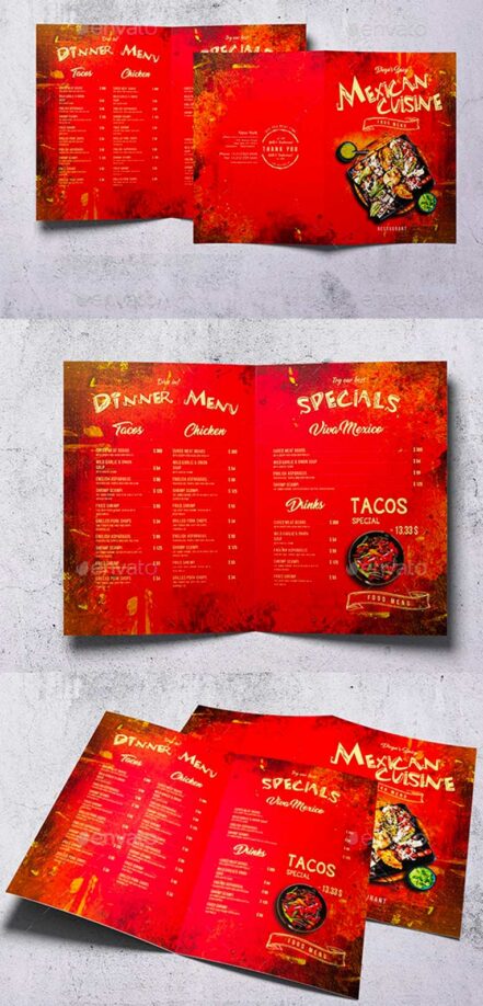 Mexican Cuisine Bifold A4