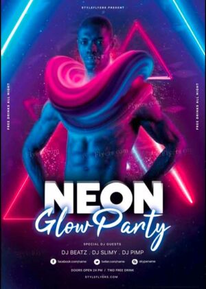 Neon Glow Party Flyer