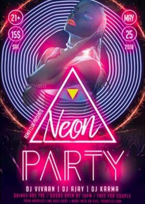 Neon Glow Party Night Flyer