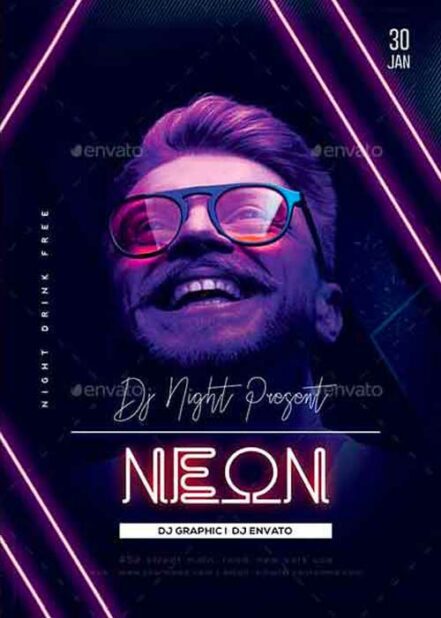 Neon Party Flyer 4