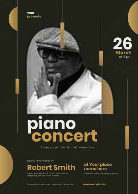 Piano Concert Event Flyer