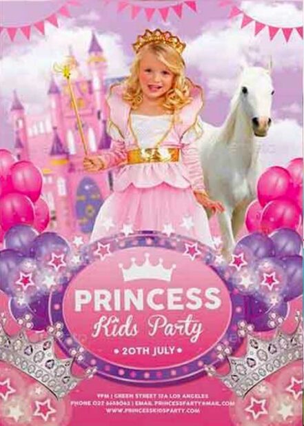 Princess Kids Party Flyer 14