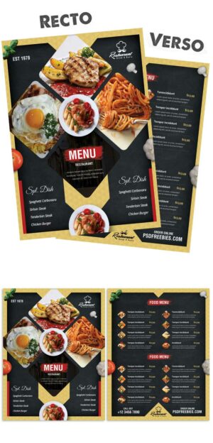 Restaurant Menu Table Tent Card 3