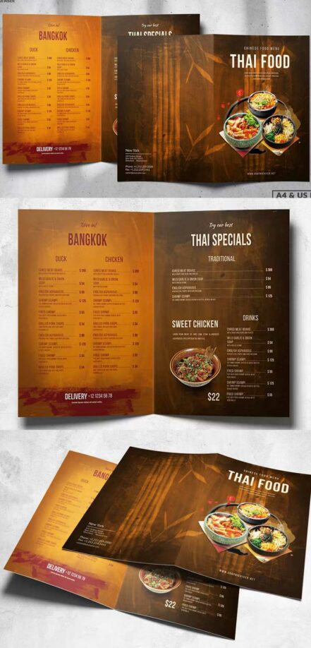 Thai Food Menu Design V1