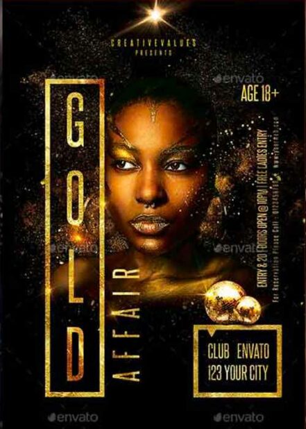 Gold Affair Party Flyer