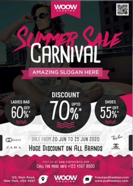 Summer Sale Flyer Design PSD Bundle