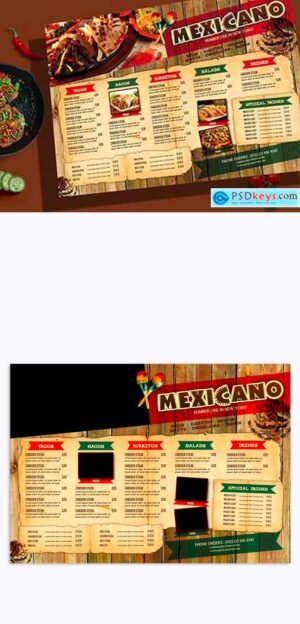 A3 Mexican Menu Board