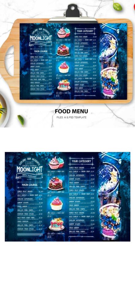 A3 Moonlight Bakery Menu