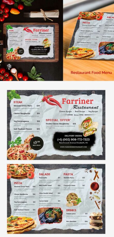 A3 Restaurant Food Menu 02