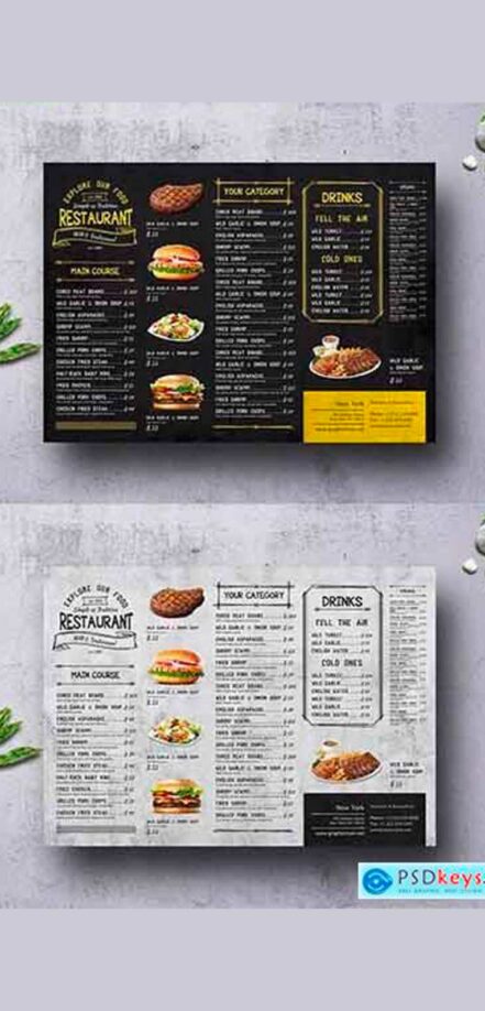 A3 Vintage Menu