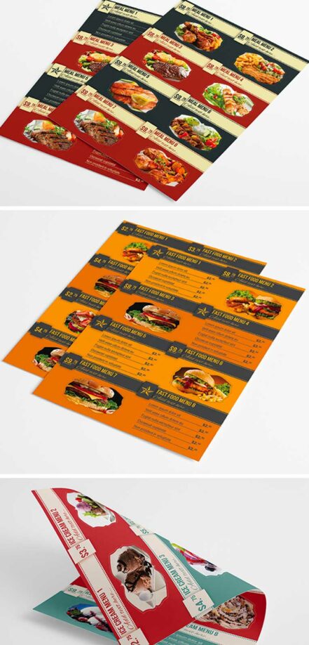 A4 Food Menu Flyer