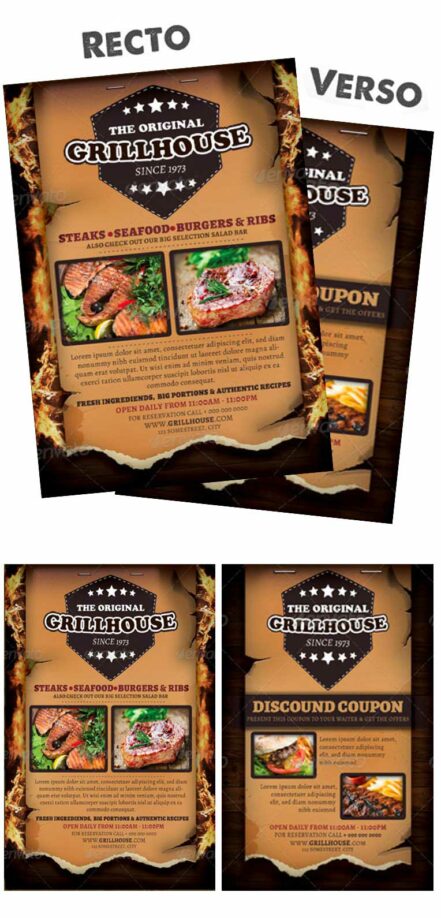 Grill Restaurant Mag Or Flyer