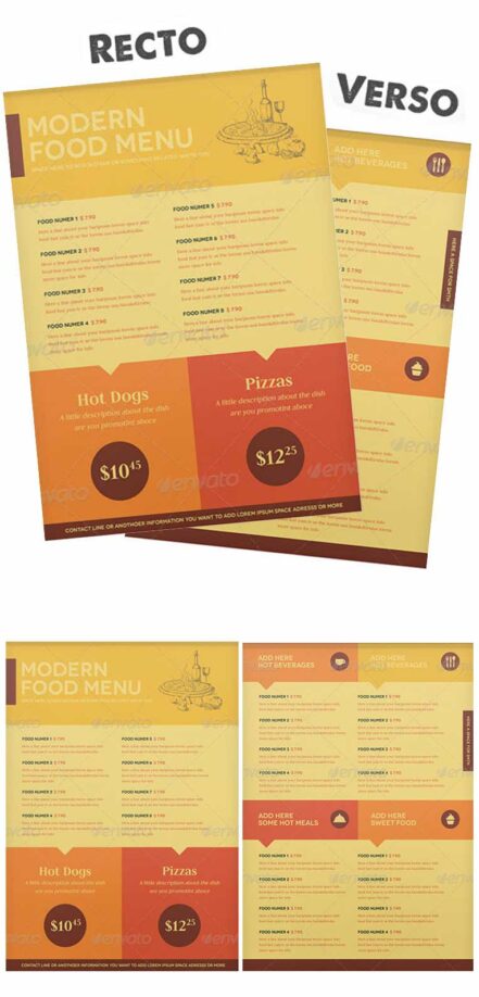 Modern Food Menu 1