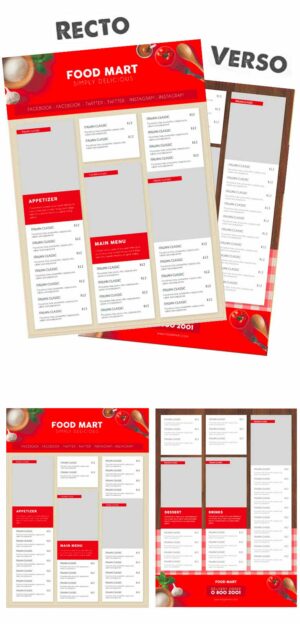 Modern Food Menu 2