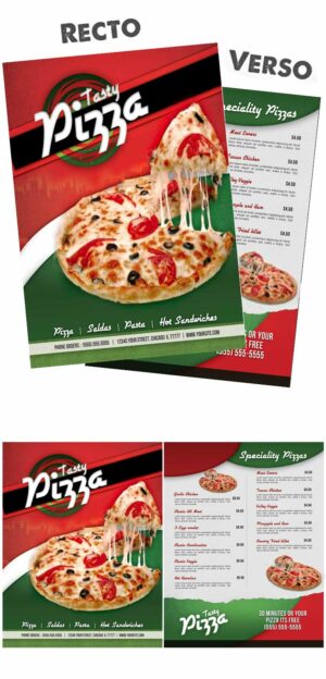 Pizza Restaurant Menu Flyer