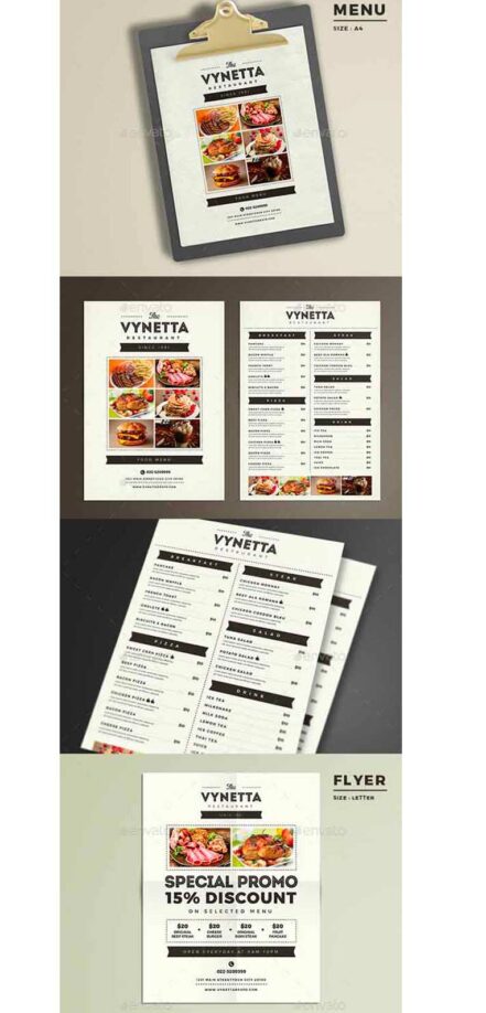 Simple Restaurant Food Menu pack 17