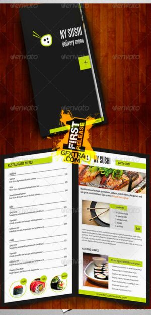 Sushi Menu Catering Food Brochure