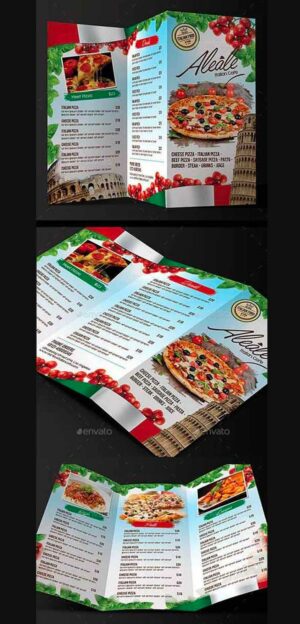 Trifold Brochure Italian Food Menu V1