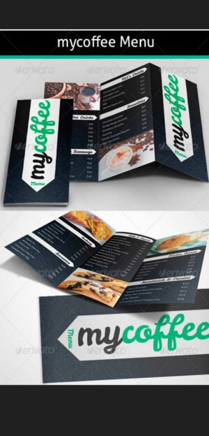 Trifold Brochure My Coffee Menu