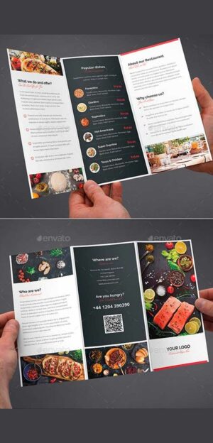 Trifold Brochure Restaurant 19