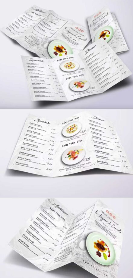 Trifold Brochure Restaurant 56