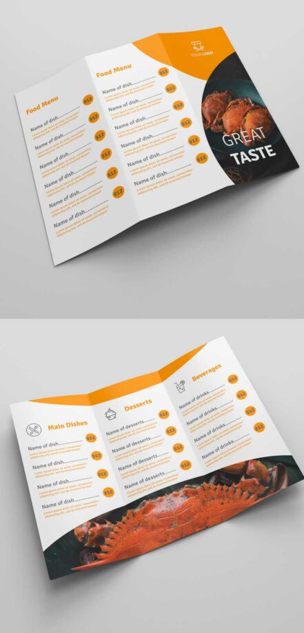 Trifold Brochure Seefood 2