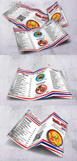 Trifold Brochure Thai Cuisine 1