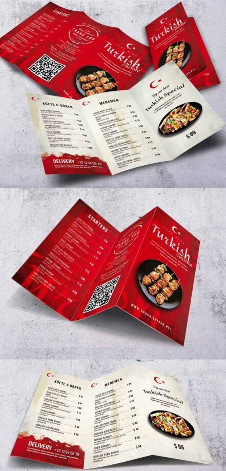 Trifold Brochure Turkish Cuisine 1