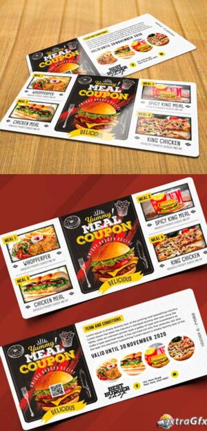 Trifold Food Voucher Design 15