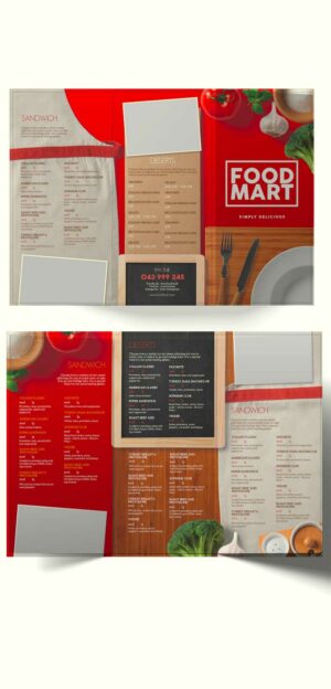 Trifold Restaurant Menu 1