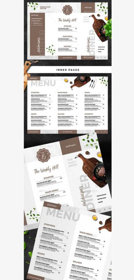 Trifold Restaurant Menu 2