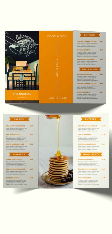 Trifold Restaurant Menu 3