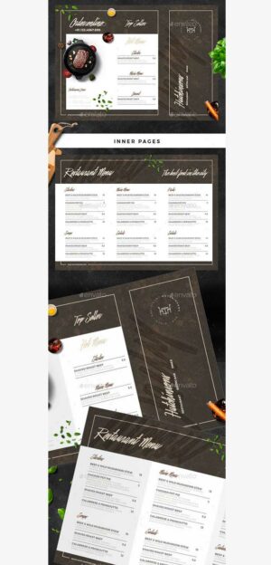 Trifold Restaurant Menu 4