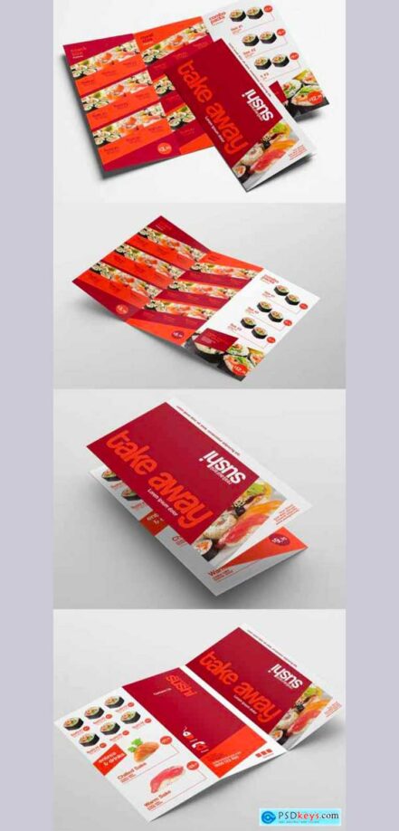 Trifold Sushi Restaurant Menu