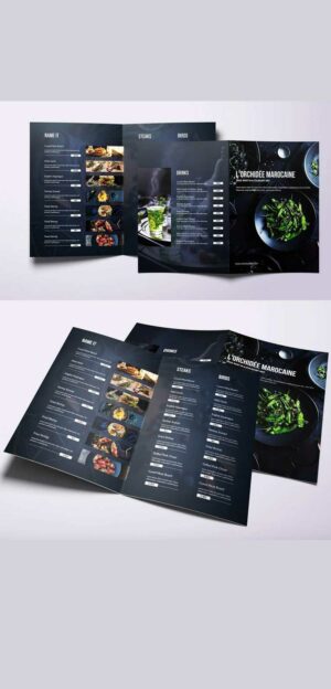 Bifold Brochure Fresh Food Menu