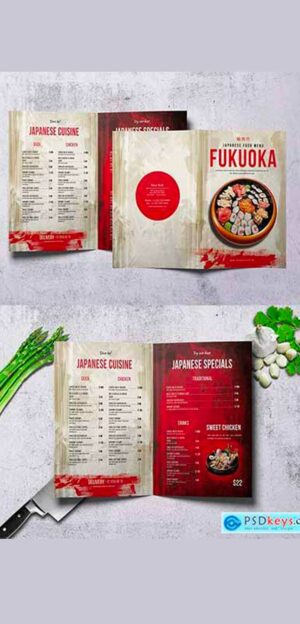 Bifold Brochure Japanese food menu v2