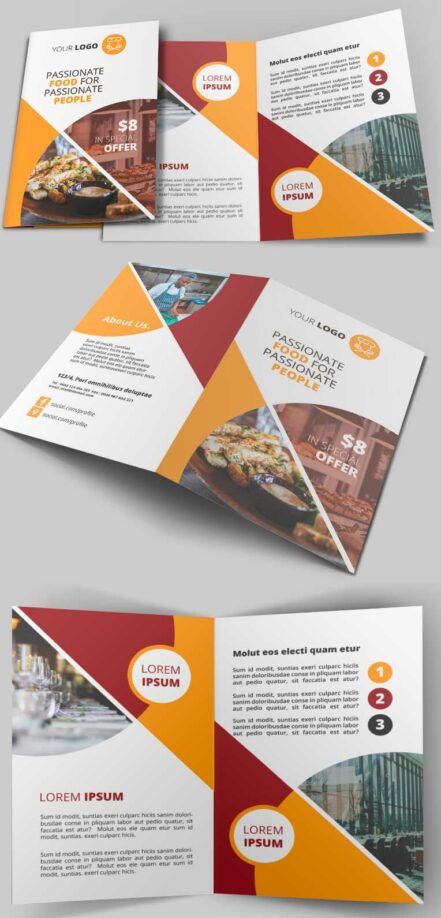 Bifold Brochure Restaurant 54