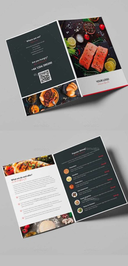 Bifold Brochure Restaurant A20