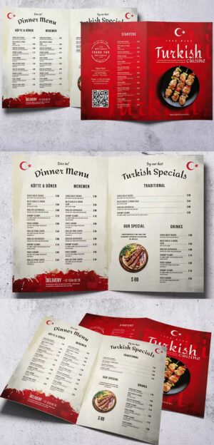 Bifold Brochure Turkish Cuisine 2