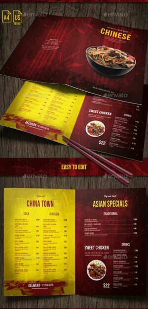 Bifold Chinese Food Menu V2