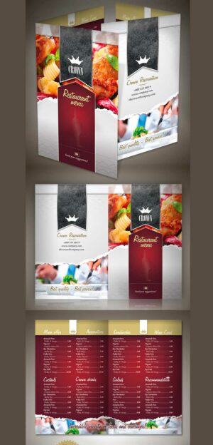 Bifold Delicious Restaurant Menu